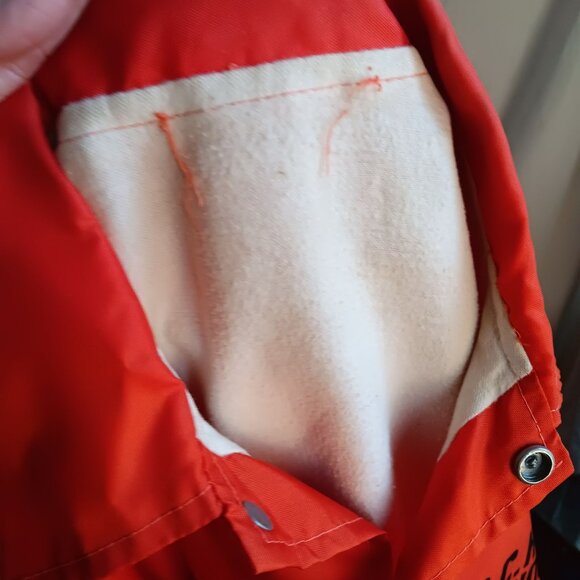 Men's Medium Vintage Nebraska Longhorns Coaches Jacket Flannel Lined 1980's - Picture 7 of 7